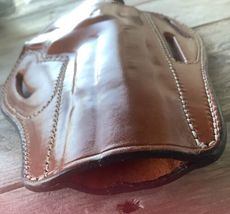 Fits Smith&Wesson Mod. 686 6”BBL 3-Slot Leather Belt Holster With Thumb Break image 5
