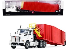 Kenworth T880 Winch Truck with Pinnacle Frac Tank Trailer White and Viper Red 1 - $194.24