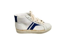 Vintage 80s Pro Keds Shotmaker Leather White/Royal MK-1125M Hi Top Sneakers 7.5 - £93.48 GBP
