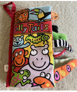 Jellycat London SILLY TAILS Baby Cloth Book Crinkle Hippo Monkey Lizard - $228.53 MXN