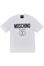 Moschino Men T-Shirt White Short Sleeve Designer Logo Tee 2025 Collection - $4,316.54 MXN