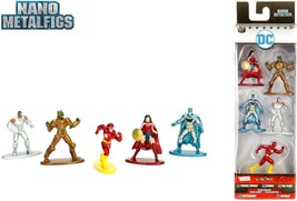 New Nano Metal (5) Figures Wonder Woman,Cyborg,Flash,Batman,Parademon Pack A - $9.49