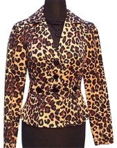 Cache Silk Congo Animal Print Lined Jacket Top New 0/2/4/6/8/10 xs/s/m  ... - $83.20