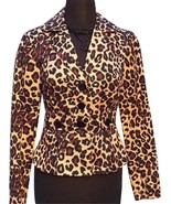 Cache Silk Congo Animal Print Lined Jacket Top New 0/2/4/6/8/10 xs/s/m  ... - £65.93 GBP