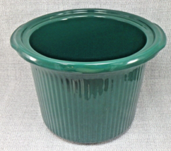 Vintage Rival Crock Pot Green Stoneware Replacement Bowl 3.5 Quart model 3150/2 - £19.19 GBP