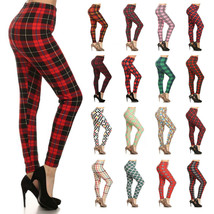 Womens Plaid Argyle Style Regular One Size Super Soft Leggings - $13.81+