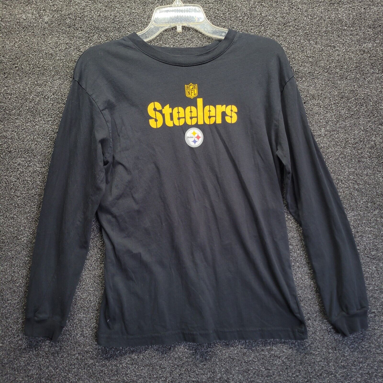 Primary image for PITTSBURGH STEELERS NFL Team Apparel Boy's Black Long-sleeve Shirt Sz L