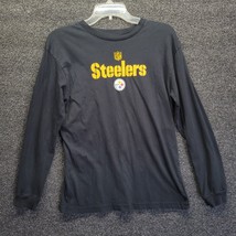 Pittsburgh Steelers Nfl Team Apparel Boy's Black Long-sleeve Shirt Sz L - $8.80