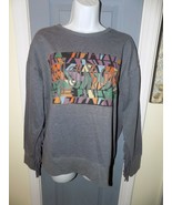 Lularoe Gray Fringe Logo Sweatshirt Size M Women&#39;s NWOT - $68.64 CAD