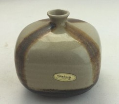 Vintage Takahashi San Francisco Brown Drip Incense Burner / Bud Vase Japanese - £19.55 GBP