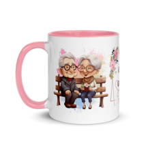 Accent Coffee Mug 11oz | Best Grandpa and Grandma Ever Sitting on the Bench - £20.39 GBP