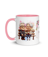 Accent Coffee Mug 11oz | Best Grandpa and Grandma Ever Sitting on the Bench - $35.84 CAD