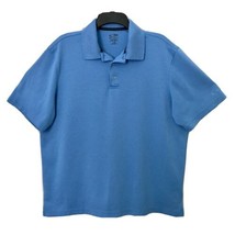Champion Duo Dry Mens Large Medium Blue Short Sleeve Golf Polo Shirt - £10.31 GBP