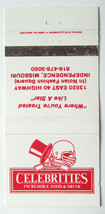 Celebrities - Independence, Missouri Restaurant 30 Strike Matchbook Cover Maas&#39;s - £1.36 GBP