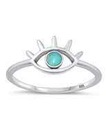 Turquoise evil eye sterling silver toe ring/ring - €13,02 EUR