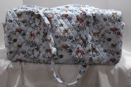 Vera Bradley Women Large Traveler Duffel Bag Merry Mischief Snow Day Wild Animal - £100.86 GBP