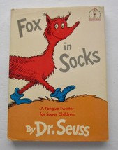 FOX IN SOCKS ~ Dr Seuss Vintage Children&#39;s Book First Edition Early Print HBDJ - £19.27 GBP