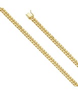 Genuine 14k Yellow Gold 8mm Wide Hollow Miami Cuban Chain 8.5&quot; Men&#39;s Bra... - €1.598,89 EUR