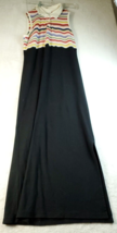 Liz Claiborne Dress Womens Petite Black Knit 100% Cotton Sleeveless Collar - £9.52 GBP