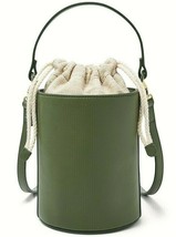 Fossil Courtney Green Bucket Bag Brass Hardware Chive SHB2640350 NWT $138 Ret Y - £69.32 GBP