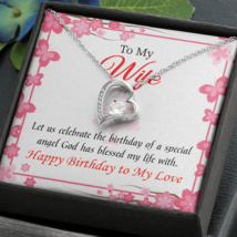 To My Wife  Love and Affection Birthday Message Forever Necklace w Message Card - £44.59 GBP+