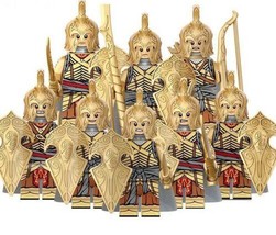 8Pcs The Lord Of The Rings Noldor Elf Guard Elves Army Minifigures Custo... - $16.98