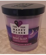 New Find Your Happy Place A Great Night Sleep Candle Lavender Blossom &amp; ... - £15.81 GBP