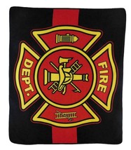 Large Fire Deptartment 50X60 Inch Plush Soft Blanket Warm Throw Cozy #12 Fighter - £18.59 GBP