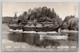 Lower Dells WI Dawn At Sweetheart Cave RPPC Wisconsin Postcard V26 - £6.35 GBP