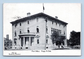 United States Post Office Fargo North Dakota ND 1910 DB Postcard O3 - £3.17 GBP
