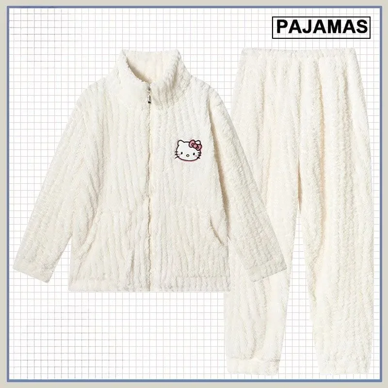 2023 Kawaii Sanrio Hello Kitty Pajama Pants Cartoon Soft Fabric Warm Cute Women - £27.95 GBP