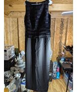 marie st. claire polyester black size 12 dress w/ acetate lining - $93.06