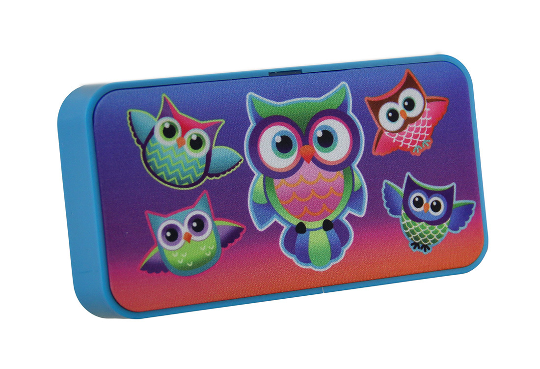 Primary image for Scratch & Dent Mini Portable Plug and Play Speaker with Kickstand - Owls