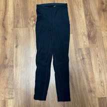 REI Women Black Ankle Zip Reflective Running Pants Side Pocket High Waist Medium - $25.74