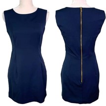 Milly Mini Seamed Shift Dress Size 6 Indigo Blue Sleeveless New - $50.00