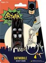 Animated Classic Batmobile 3D Comic Book Hanging Keychain Charm - $8.86