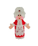 Vintage Needlepoint Mrs. Claus 3D Standing Figure 6.25&quot; - £11.21 GBP