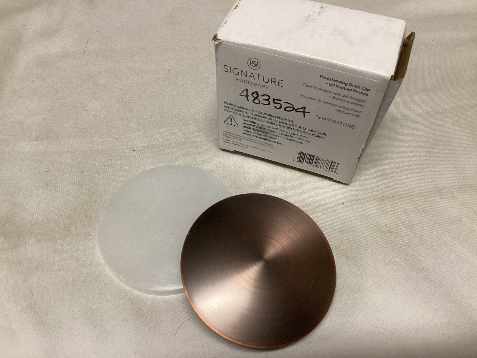 Signature Hardware 483524 Finished Drain Cap - Oil Rubbed Bronze - $16.90