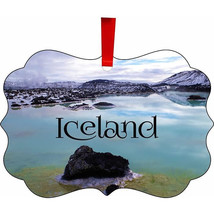 The Blue Lagoon in Iceland Famous Landmark Flat Christmas Ornament - £3.89 GBP