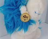 Plush Russ Dandy Blue white lion plush plastic eyes  hang tag - £14.01 GBP