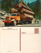 Diesel Logging Truck 159 in the Mountains Stacked High Vintage Postcard - £7.36 GBP