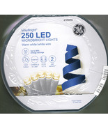 GE 1295964 250CT WARM WHITE MICROBRIGHT LED 52&#39; WHITE STRING - NEW! - £18.66 GBP