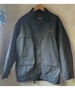 Sorel Men L Gray Duck Canvas Quilted Full Zip Workwear Barn Jacket - $43.39