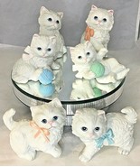 6 porcelain cats by Homco 1428,1413,1410 - £23.15 GBP