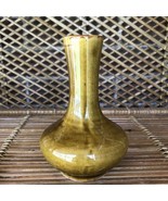 Vintage Glazed Ceramic Bud Vase Brown Crackle MCM Mid Century Hand Paint... - €17,37 EUR