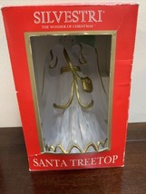 Vtg. Silvestri Christmas Tree Topper Santa With Sack Clear Acrylic - £7.89 GBP