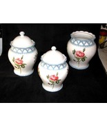 Canister Set of 3 Raymond Waites Hampton Garden Flowers and Butterfly&#39;s - £21.34 GBP