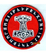 THORS HAMMER PATCH MOLJINOR asatru viking odin rune norse mythology - $5.99