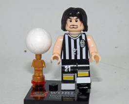 Italy World Cup Soccer player Building Minifigure Bricks US - £5.42 GBP