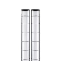 2pk Seville Classics 72-Inch Chrome NSF Shelving Poles for Utility Carts... - $801.62 MXN